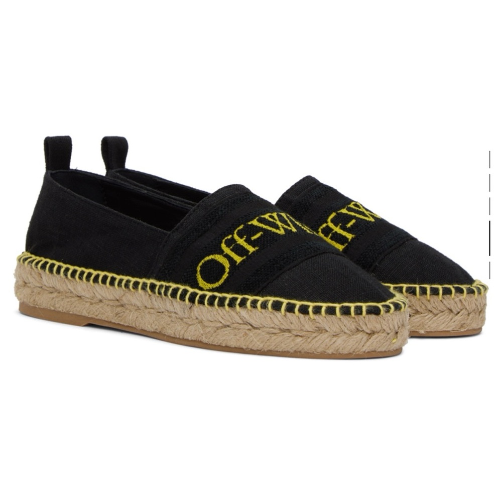Off-White Black and Yellow Espadrilles